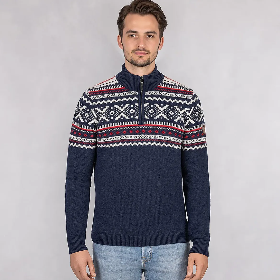 Nordic Sweater Zip Herren