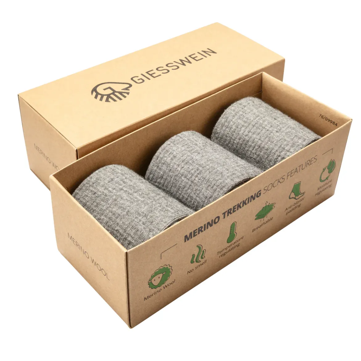 Trekkingsocken Merino Wolle (3er-Pack)